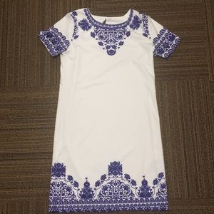 Never been worn White and Blue Dress!